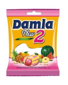 CUKRIKY DAMLA NEW2 MELON /TROPICKE OVOCIE 90g TAYAS (BOX-24PCS)