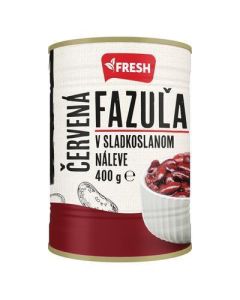 FAZULA CERVENA V SLADKOSLANOM NALEVE 400G FRESH (BOX - 12PCS)